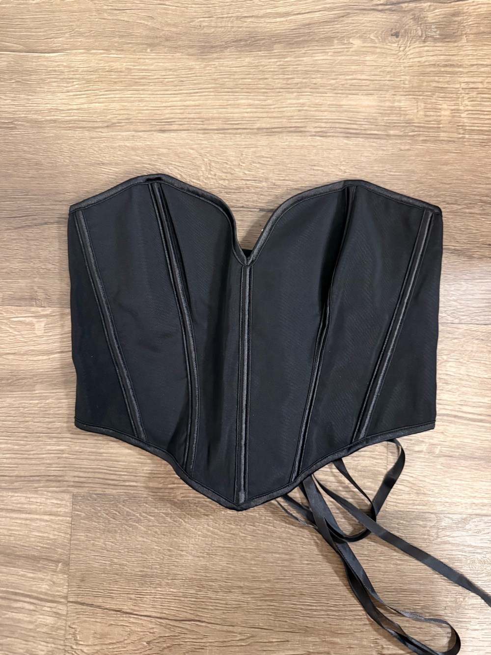 Black Lace Up Boning Corset